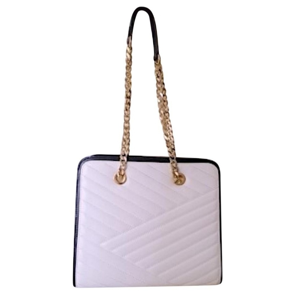 BEBE white and black purse